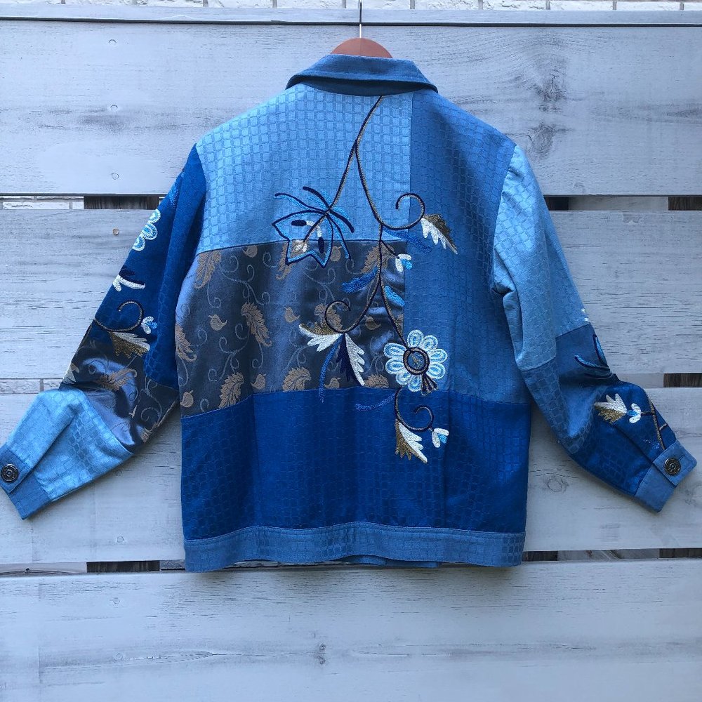 Indigo Moon Boho Embroidered Patchwork Cottagecor… - image 2